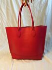 Mulberry Leather Tote Bag in Red