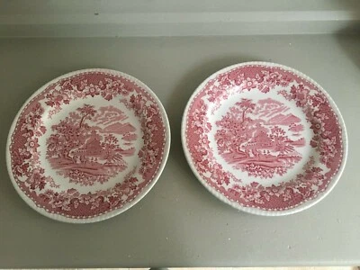 Pair of Vintage Seaforth Woods Burslem 10 Inch Plates - Image 1 of 4