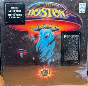 BOSTON Debut Album Factory Sealed 1976 FIRST PRESSING with 2 HYPE STICKERS - Picture 1 of 3