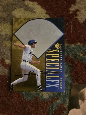 Tarjeta firmada troquelada 1996 SP Holoview Special FX Johnny Damon #22 Royals Red Sox Foto 1 de 4