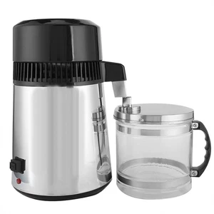 EU Plug 220V 4L Stainless Steel Countertop Pure Water Distiller Distillation URA - Bild 1 von 22