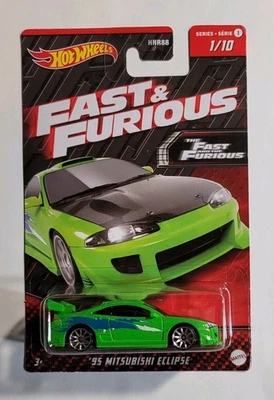 风火轮 Fast and Furious 系列 1 '95 三菱 Eclipse #1/10 绿色 2023 — 第 1/2 张图片