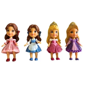 Lote de 4 figuras de mini muñeca niña princesa Disney My First Belle Rapunzel - Imagen 1 de 9