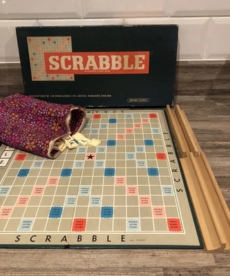 Vintage Scrabble Board Game By Spears Games Complete wooden racks - Image 1 of 4