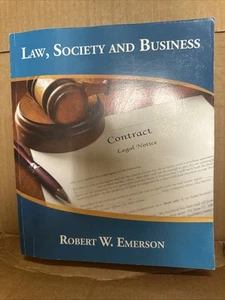 Law, Society And Business By Robert W. Emerson Book University FL Coarse - Imagen 1 de 11