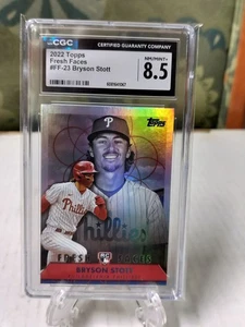 2022 Topps Fresh Faces #FF-23 Bryson Stott (RC) Phillies CGC 8.5 NM/Mint+ - Bild 1 von 3