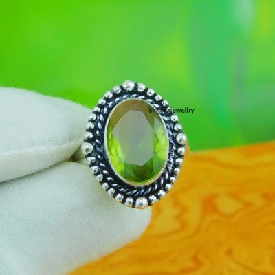 Anello regalo fatto a mano in argento sterling 925 con pietra preziosa... - Immagine 1 di 4