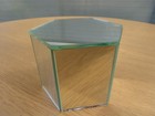 SPIEGELSOCKEL 8 cm, 6-eckig 5,5 cm pro Seite, Dekorationszwecke, benutzt, s. gut