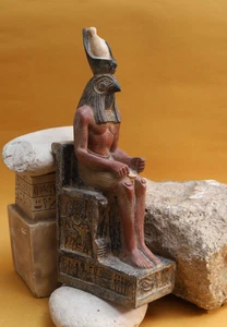 Authentic Ancient Egyptian Antiques Statue Of Horus Egyptian Falcon Egyptian BC - Picture 1 of 10