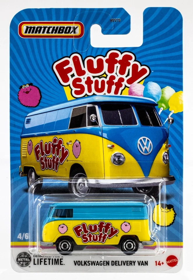 2025 Matchbox Candy Mix 2 #4 Volkswagen Delivery Van BLUE | FLUFFY STUFF | FSC - Image 1 of 1
