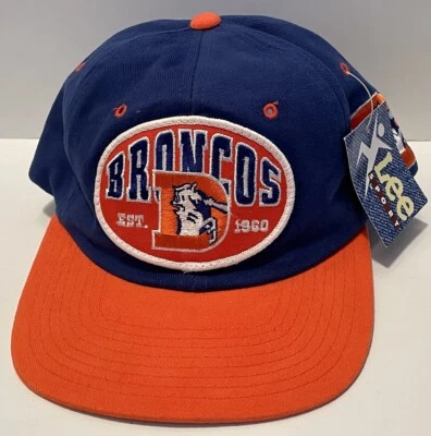 NOS Vintage Denver Broncos Snapback Hat Cap Old Retro Logo Adjustible Nutmeg - Image 1 of 4