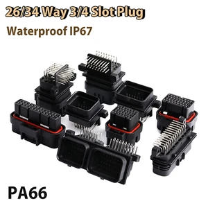AMP Car Waterproof Wire Connector Terminals 26/34 Way 3/4 Slot Plug 4-1437290-0 - Picture 1 of 19