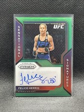 Felice Herrig 2021 Panini Prizm UFC Sensational Signatures Green Refractor Auto