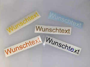 3x Aufkleber / Sticker - Wunschtext - Arial - Grösse S - Auto / Motorrad / MTB - Bild 1 von 3