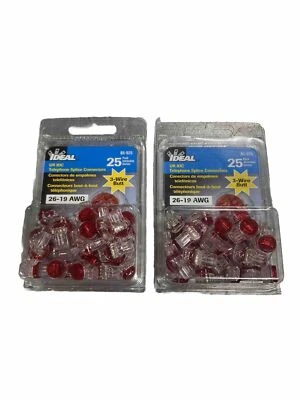 x2 IDEAL 85-925 UR IDC Telephone Splice Connectors 25 Connectors Each (50 TOTAL) - Image 1 of 2