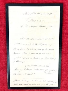 HANDWRITTEN LETTER BY JOHANNES FASTENRATH TO JOAQUIM RUBIO I ORS. SPAIN. 1890 - Picture 1 of 1
