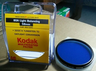 Kodak No 80A Light Balancing 58mm Filter Lens CAT 8643470 - Image 1 of 4