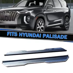 Fit Hyundai Palisade 2019-2024 Running Boards Side Steps Pedals Nerf Bar ALU - Foto 1 di 7