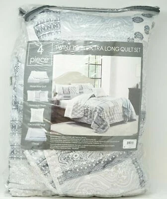 Sunham 3-Pc. Madison Reversible Patchwork Quilt Set - TWIN / TWIN XL - Blue - Image 1 of 2