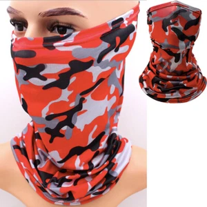 Face Mask Cover Scarf Neck Wrap Gaiter Cap Elastic Tube Cool Multi-Use Bandana - Picture 1 of 26