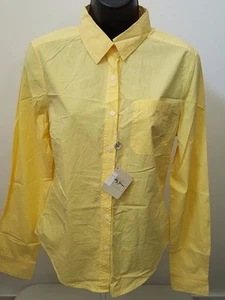 Bobby Jones Womens Shirt Top Blouse Size S Small Yellow NEW - Picture 1 of 3