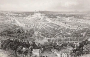 GOTHA - Vogelschau - Stahlstich 1852. - Picture 1 of 2
