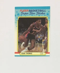 1988-89 Fleer Stickers #10  Isiah Thomas Detroit Pistons - Picture 1 of 2