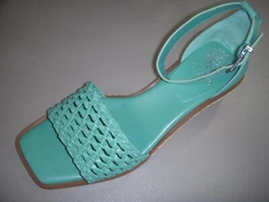 Vince Camuto Bretandi Espadrille Wedge Heel Sandals Women's 11 Wide - Ocean - Picture 1 of 5
