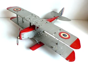 MECCANO HYDRAVION BIPLAN TÔLE Lg 36 x 47cm TRÈS BEL ÉTAT 1932 BOITE N°1A - Photo 1/13
