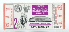 1971 NCAA Men's Basketball Finals Full Ticket 3/27 UCLA Champs Astrodome 80076