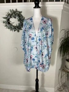 Blau Blumen Cover Up Medium No Name Marke OSFM Strickjacke - Bild 1 von 7