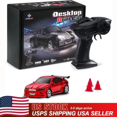 1/64 Scale Drift RC Car Mini Sportscar 2.4Ghz Red Racing Remote Contrl Vehicle - Image 1 of 4