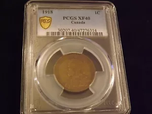 1918 1 C Canada PCGS XF 40 - Picture 1 of 2