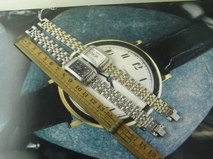 2PCS 20MM ESQ BY MOVADO SALESMAN SAMPLE DEMO LADIES WATCH CASE PARTS(no movement - Picture 1 of 21