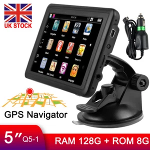 5'' 8GB Car Sat Nav Truck GPS Navigation Touch Screen Free Lifetime UK & EU Maps - Picture 1 of 12