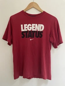 Nike Kids Boys Legend Status 100% Cotton Crew Neck Short Sleeve Shirt Red XL - Picture 1 of 5