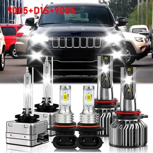 For Jeep Grand Cherokee 2009-2010 LED HID Headlight Hi Low Beam Fog Light Bulb - Picture 1 of 11