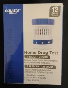 Equate 12 Panel Heim Drogentest Test für 7 illegale Drogen / 5 verschreibungspflichtige schnelle - Bild 1 von 3