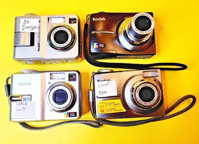 LOT OF 4x KODAK EASYSHARE DIGITAL CAMERA COMPACT C533 C613 C633 C813 AUTO FOCUS - Image 1 of 4