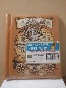 Vintage 80’s Photo Album Scrapbook World Atlas Magnetic Pages NOS - Picture 1 of 3