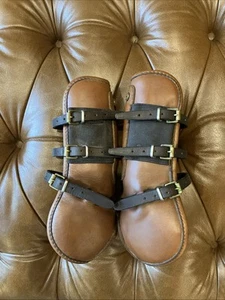 Beval Leather Open Front Boots - Large - Picture 1 of 4