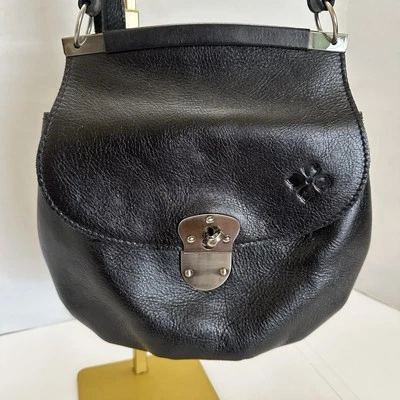Patricia Nash Black Leather Veneto Mirage Crossbody Bag Super Cute! - Image 1 of 4