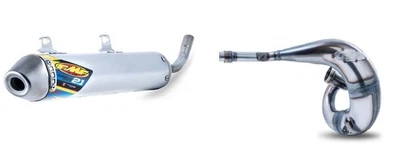 Tubo de escape graso FAC y silenciador Turbinecore 2.1 con parareso para KTM 250 SX 2017 Foto 1 de 4