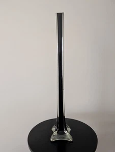 Vintage Hohevase Bodenvase 50cm Mundgeblasen Glas Schwarz Schlank Glaskunst 70er - Bild 1 von 6