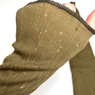 Calentadores de brazo momia verde ejército agujero guantes sin dedos grunge rasgados 100 % algodón sistema operativo Foto 1 de 4