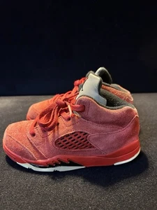 Air Jordan 5 V Retro 10C University Red Suede Raging Bull 440890-602 Toddler - Picture 1 of 10