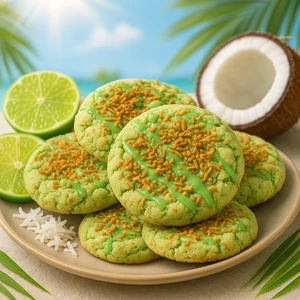 24 Freshly Baked Key Lime Toasted Coconut Cookies – Handmade Gourmet Cookies - Picture 1 of 5