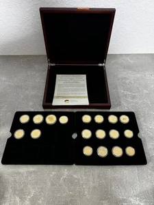 DGG Münzsammlung 18 Stück–Silber laut Zertifikat, vergoldet, 3 geprüft, 311,12 g - Bild 1 von 24