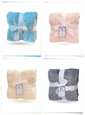 Soft Fleece Baby Blanket 100×75 cm - Multi Prints & Colours, Newborn Gift - Image 1 of 2