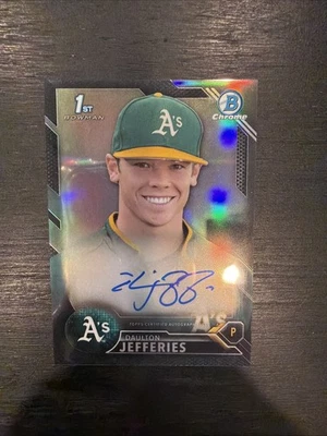 2016 Bowman Draft Chrome Daulton Jefferies Black Refractor Auto RC 54/75 - Image 1 of 2